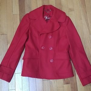 Guess Pea coat, Red, size Small